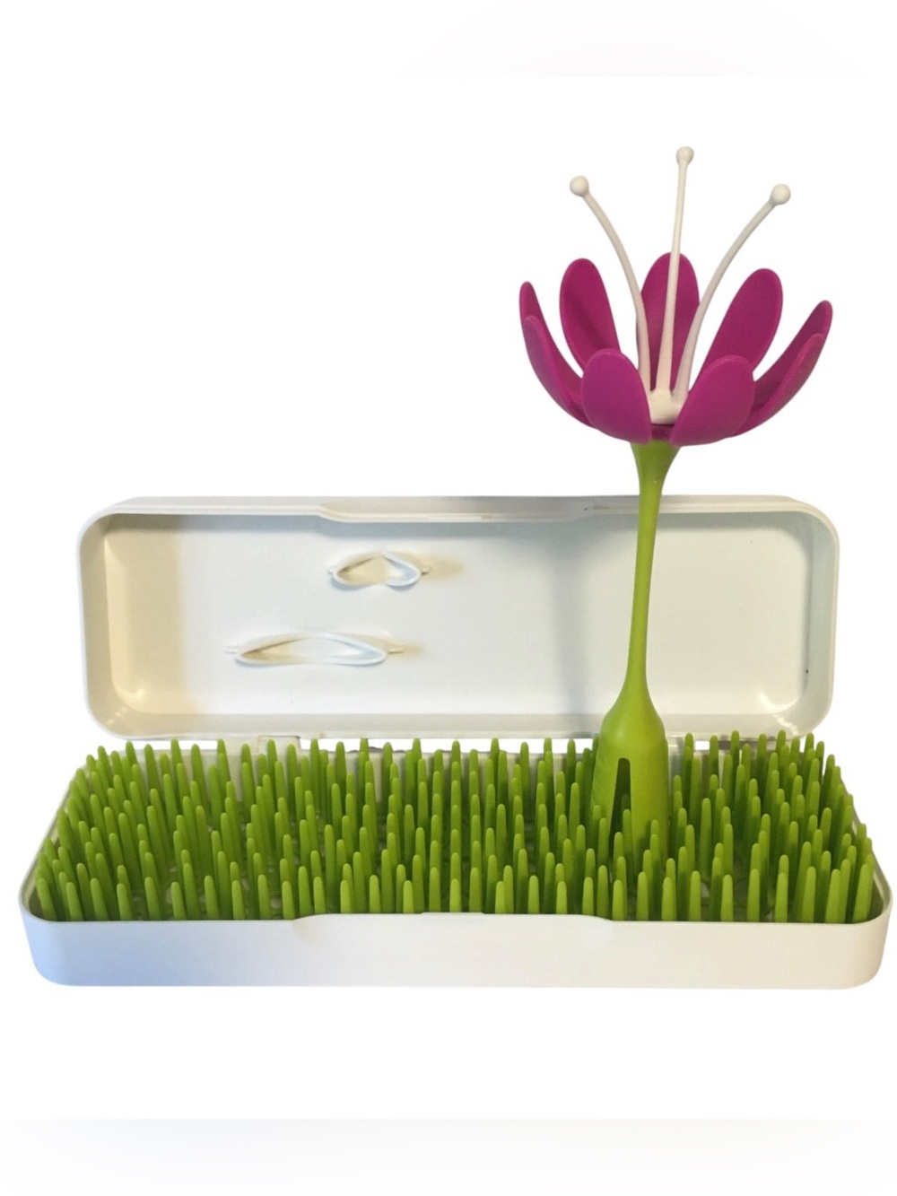 Boon Trip Travel Baby Bottle Drying Rack Set with Stem Flower Accessory Like New